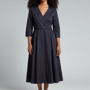 Unmarked Elegant Navy Blue Fit and Flare Dress in Size XXL